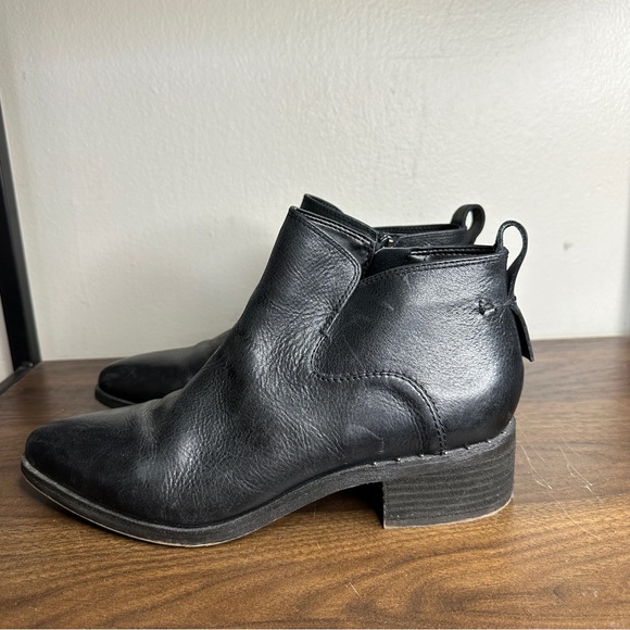 Franco Sarto Damion Black Leather Ankle Boots 8.5 - Picture 1 of 7